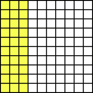 Yellow Base Ten Squares 30:100