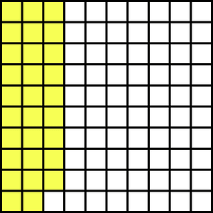 Yellow Base Ten Squares 29:100