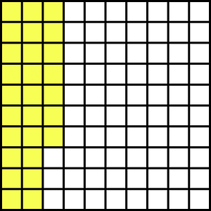 Yellow Base Ten Squares 27:100