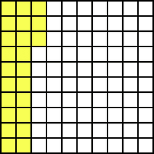 Yellow Base Ten Squares 23:100