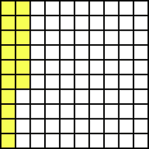 Yellow Base Ten Squares 16:100