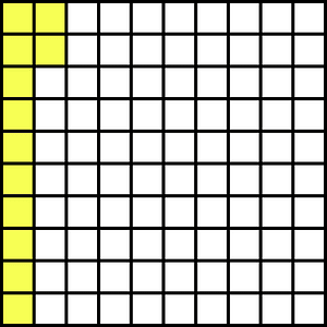 Yellow Base Ten Squares 12:100