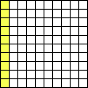 Yellow Base Ten Squares 10:100