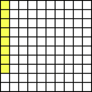 Yellow Base Ten Squares 8:100