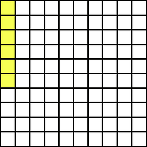 Yellow Base Ten Squares 6:100