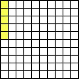 Yellow Base Ten Squares 5:100