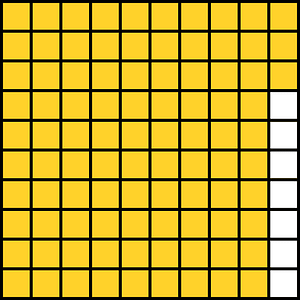Yellow-Amber Base Ten Squares 93:100
