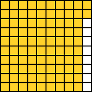 Yellow-Amber Base Ten Squares 92:100