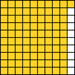 Yellow-Amber Base Ten Squares 91:100