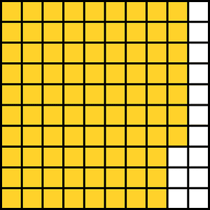 Yellow-Amber Base Ten Squares 87:100