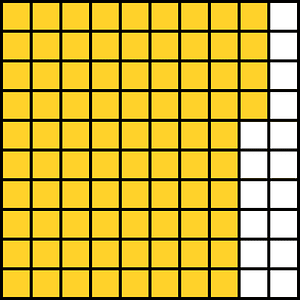 Yellow-Amber Base Ten Squares 84:100