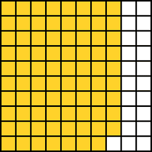 Yellow-Amber Base Ten Squares 79:100