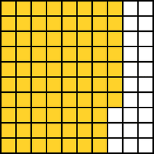 Yellow-Amber Base Ten Squares 77:100