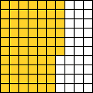 Yellow-Amber Base Ten Squares 66:100