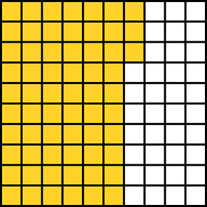 Yellow-Amber Base Ten Squares 63:100