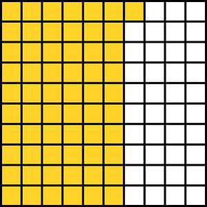 Yellow-Amber Base Ten Squares 61:100
