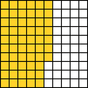 Yellow-Amber Base Ten Squares 57:100