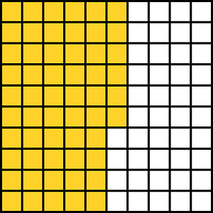 Yellow-Amber Base Ten Squares 56:100