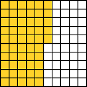 Yellow-Amber Base Ten Squares 55:100