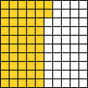 Yellow-Amber Base Ten Squares 52:100