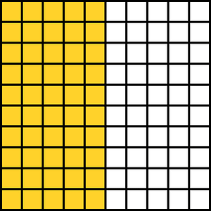 Yellow-Amber Base Ten Squares 50:100