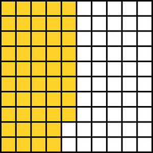 Yellow-Amber Base Ten Squares 48:100