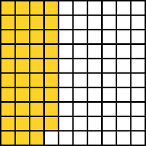 Yellow-Amber Base Ten Squares 39:100