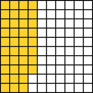 Yellow-Amber Base Ten Squares 38:100