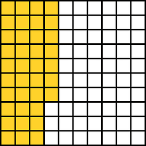 Yellow-Amber Base Ten Squares 37:100