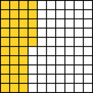 Yellow-Amber Base Ten Squares 35:100