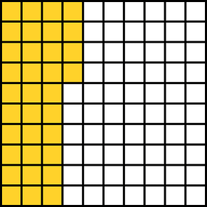 Yellow-Amber Base Ten Squares 34:100