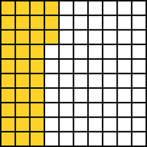 Yellow-Amber Base Ten Squares 33:100