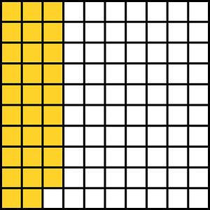 Yellow-Amber Base Ten Squares 29:100