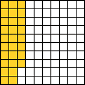 Yellow-Amber Base Ten Squares 28:100