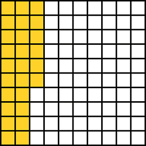 Yellow-Amber Base Ten Squares 26:100