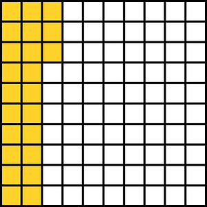 Yellow-Amber Base Ten Squares 23:100