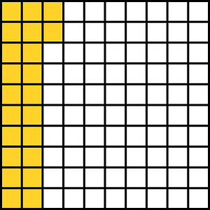 Yellow-Amber Base Ten Squares 22:100
