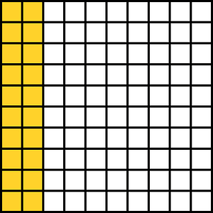 Yellow-Amber Base Ten Squares 20:100