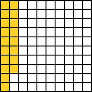 Yellow-Amber Base Ten Squares 18:100