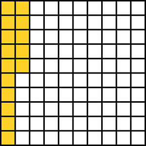 Yellow-Amber Base Ten Squares 15:100