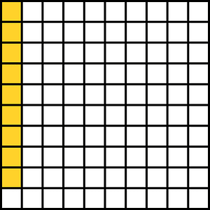 Yellow-Amber Base Ten Squares 9:100