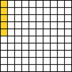 Yellow-Amber Base Ten Squares 5:100