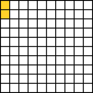 Yellow-Amber Base Ten Squares 2:100