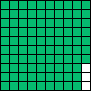 Green Base Ten Squares 97:100
