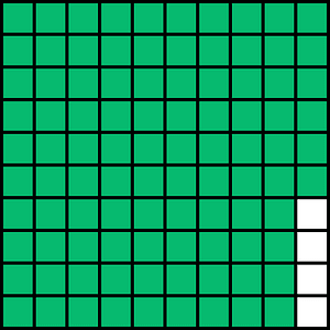 Green Base Ten Squares 96:100