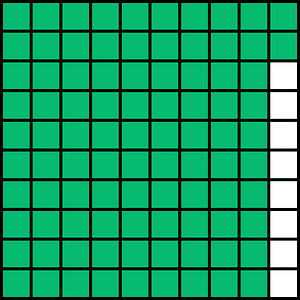 Green Base Ten Squares 92:100