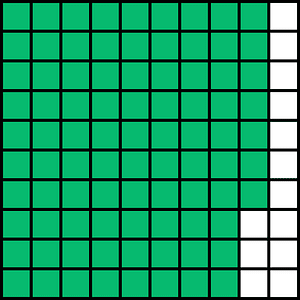 Green Base Ten Squares 87:100
