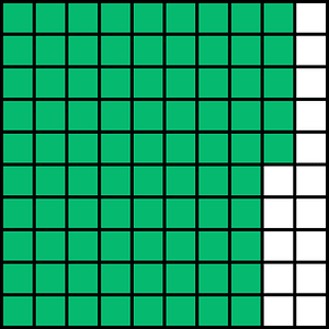 Green Base Ten Squares 85:100