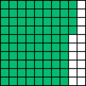 Green Base Ten Squares 84:100