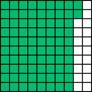 Green Base Ten Squares 82:100